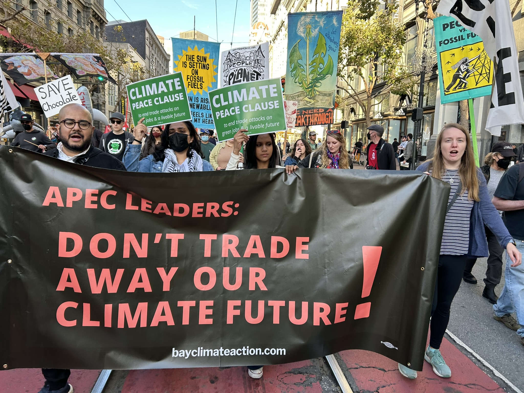 Apec climate protest NZ